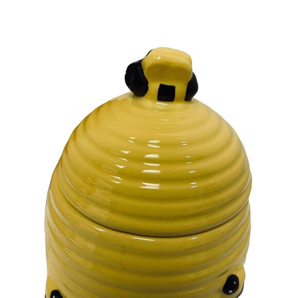 Rustic Wildlife Busy Honey Bumblebee Jar Bee Hive Beehive Ceramic Jar 5.5"x4" - Picture 7 of 9